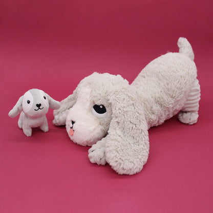 Peluche chien Toutou maman et son bébé gris – Les Ptipotos