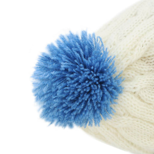 Stacheliger Igel als Plüschtier mit weiß-blauer Mütze, 15 cm