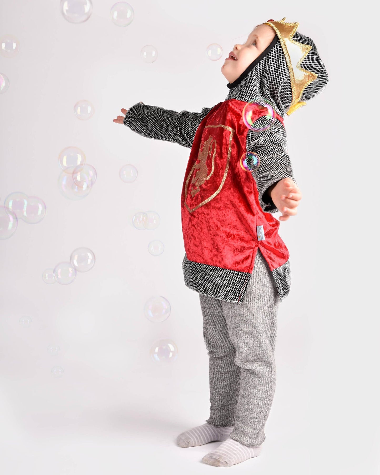 Tunique Chevalier rouge avec capuche 98-104 cm 2-4 ans