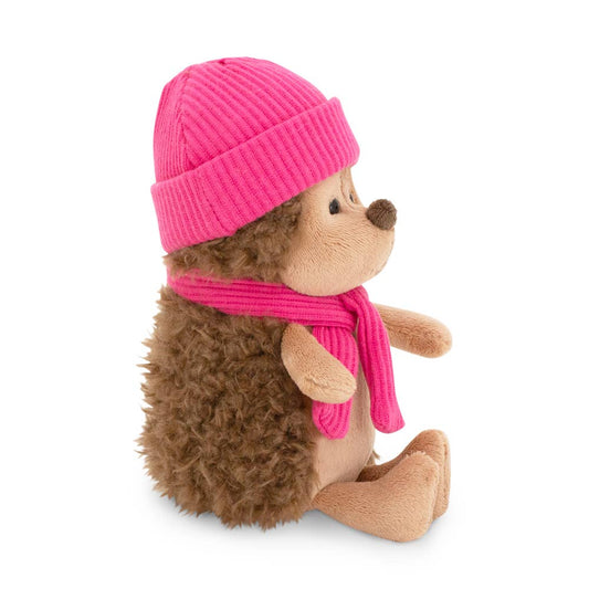 Plüschtier Fluffy, der Igel, mit Himbeermütze, 15 cm