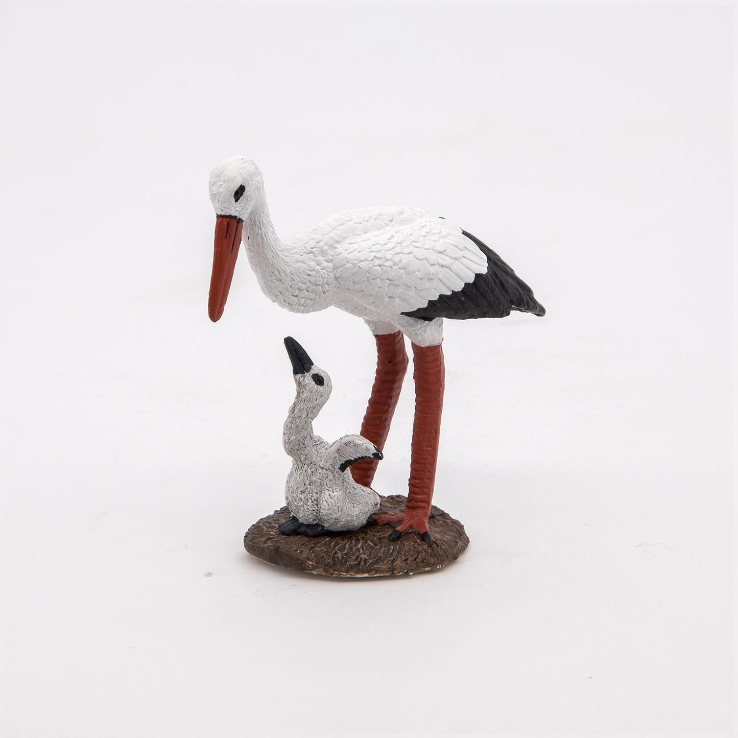 Figurine Cigogne et son bébé