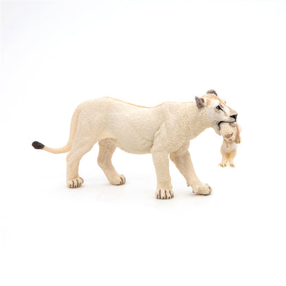 Figurine Lionne blanche avec lionceau