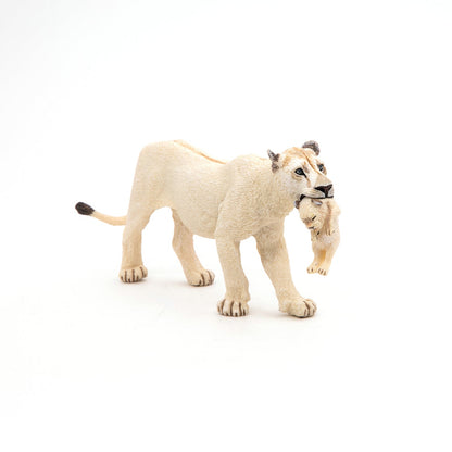 Figurine Lionne blanche avec lionceau