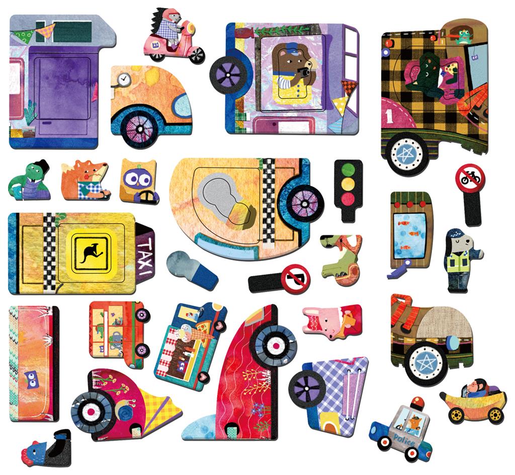 Boîte De Puzzle Magnétique - Véhicules
