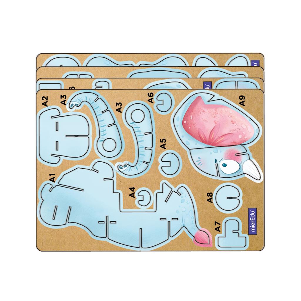 Puzzle 3D Construction - Eléphant D'Afrique