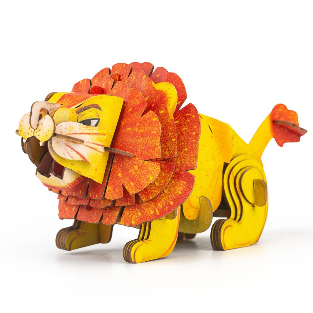 Puzzle 3D Construction - Lion