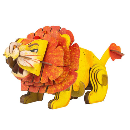 Puzzle 3D Construction - Lion