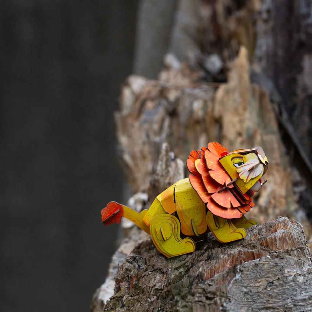 Puzzle 3D Construction - Lion
