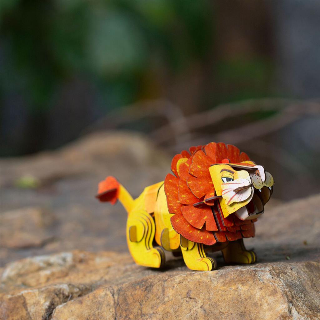 Puzzle 3D Construction - Lion