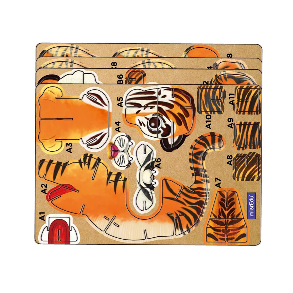 Puzzle 3D Construction - Tigre