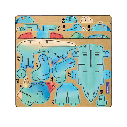 3D Puzzle Construction - Triceratops