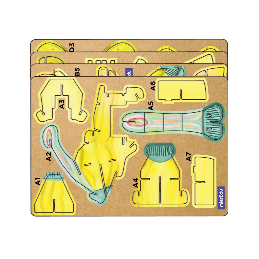 3D Puzzle Konstruktion - Parasaurolophus