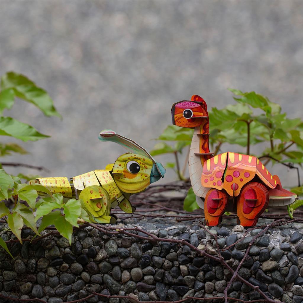 3D Puzzle Konstruktion - Parasaurolophus