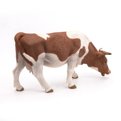 Figurine Vache simmental broutant