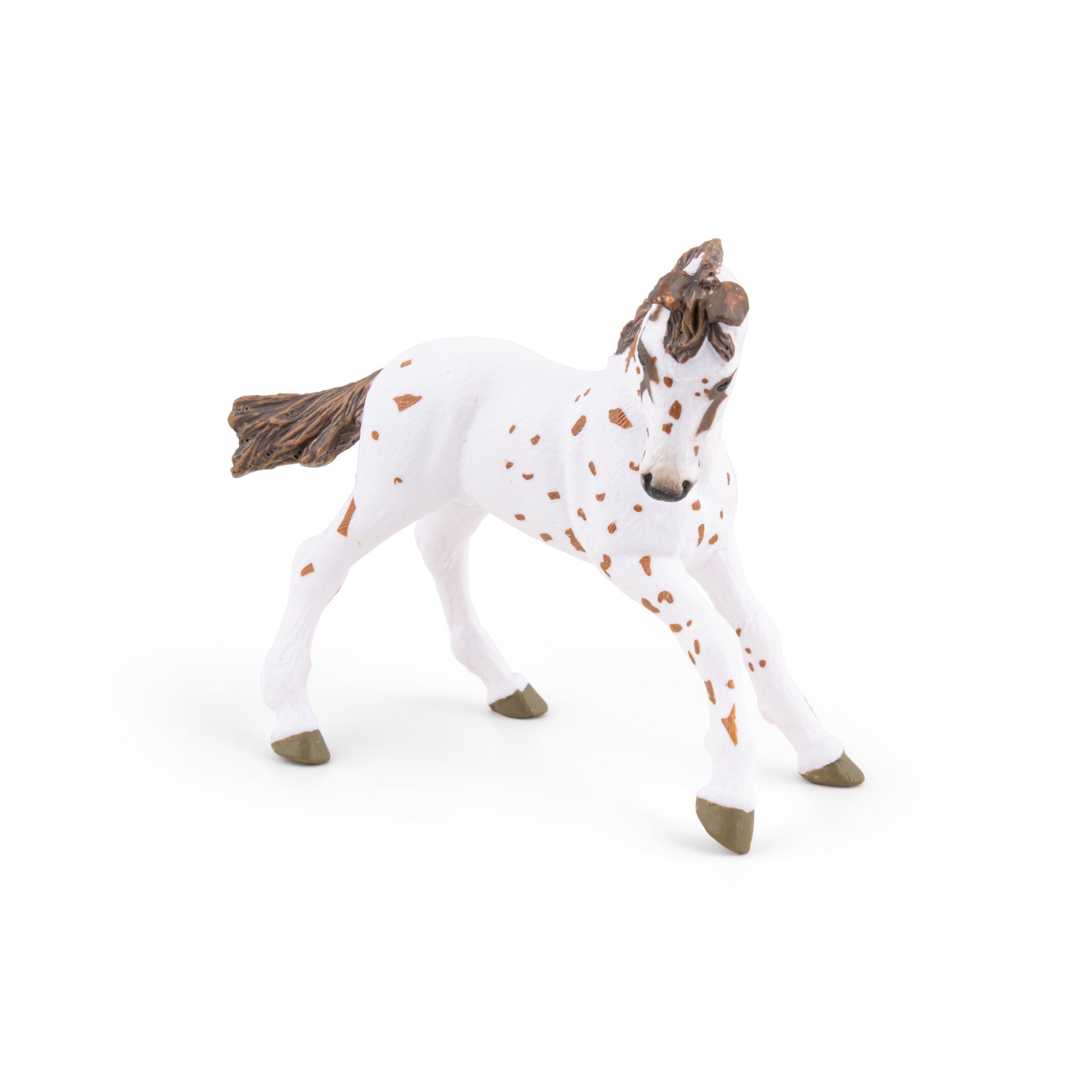Figurine Poulain appaloosa brun Papo - cheval