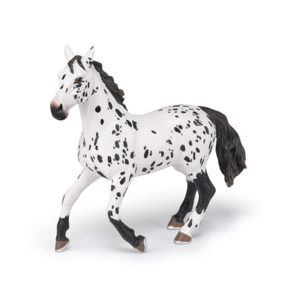 Figurine Cheval appaloosa noir