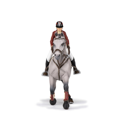 Figurine Cheval de concours et sa cavalière