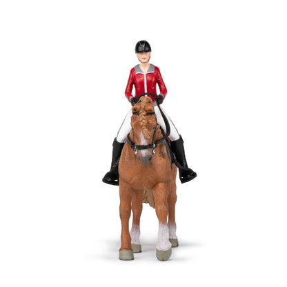 Figurine Cheval de promenade et sa cavalière