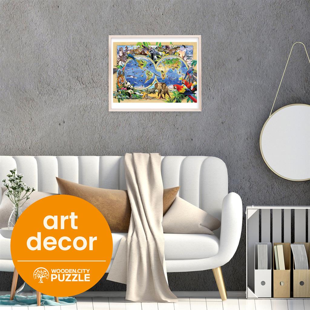 Puzzle - Carte du règne animal