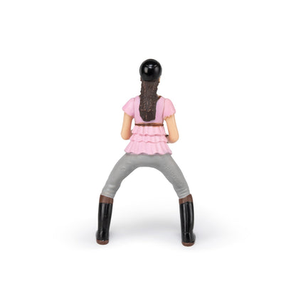 Figurine Cavalière fashion rose Papo - cheval