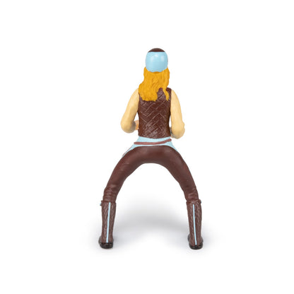 Figurine Cavalière fashion bleue Papo - cheval
