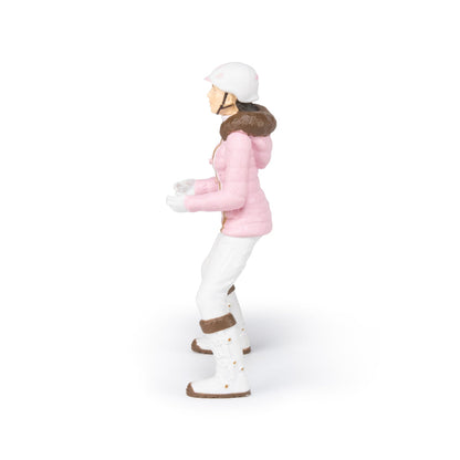 Figurine Cavalière fashion hiver Papo - cheval