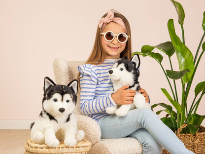 Sitzendes Husky-Plüschtier