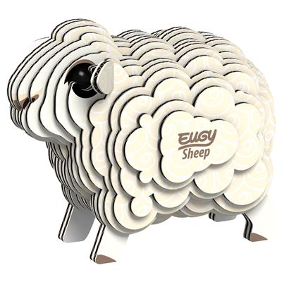 Eugy 3D Modèle: ANIMAL DE FERME / MOUTON 5,8x3,9x4,6cm, en carton, en boîte, 6+