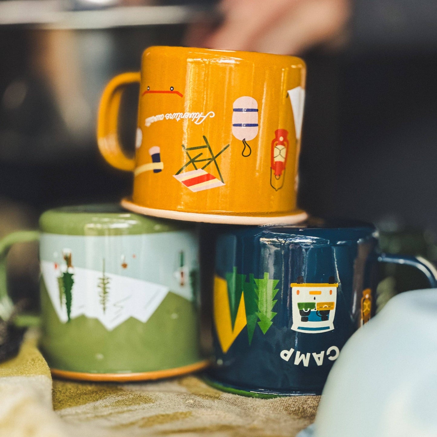 “Camp Stuff” enamel mug