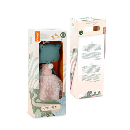 Plüschtier aus Baumwolle, Fiona der angezogene Frosch – 29 cm – ab 0 Jahren