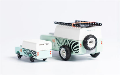 Candycar World Wooden Car - Mini Zebra Drifter