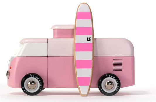 Candycar World Holzauto – Pink Beach Van