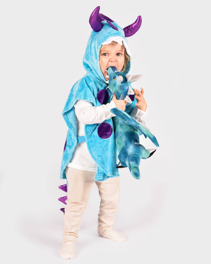 Blue Mini Monster Cape Size 86-110 cm 1-4 years
