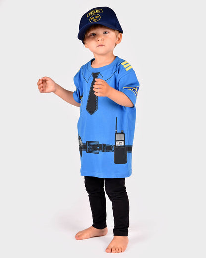 T-Shirt Polizei aus Bio-Baumwolle 98-104 cm 2-4 Jahre