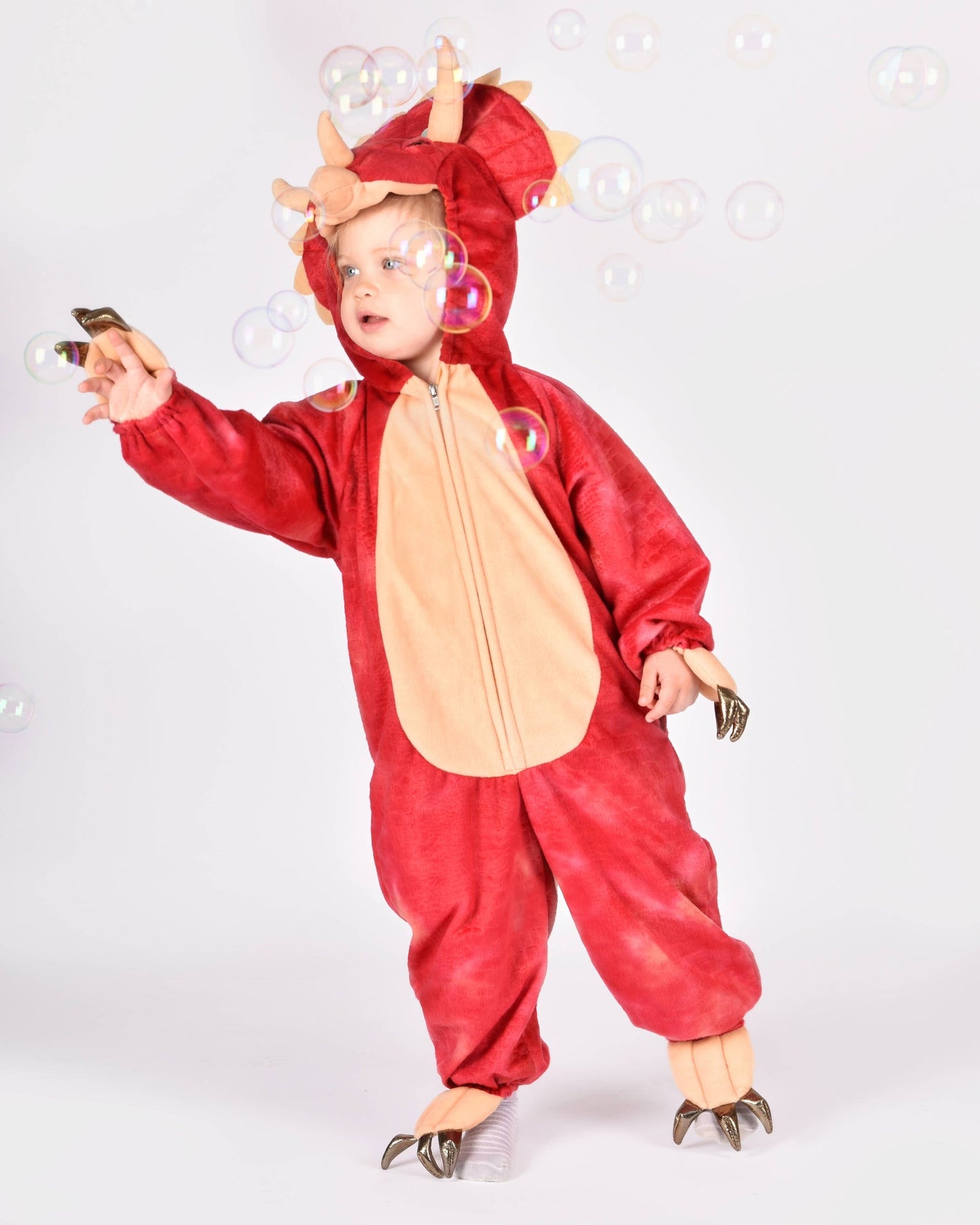 Dinosaurier Triceratops Kostüm für Kinder 4-6 Jahre (110-116 cm)