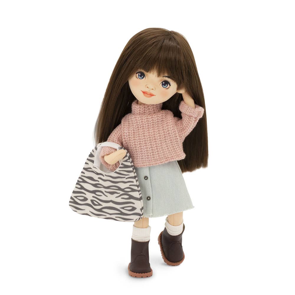 Sophie-Puppe mit Jeansrock, 32 cm