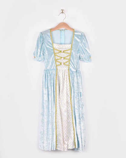 Light blue velvet princess dress size 122-128 cm 6-8 years