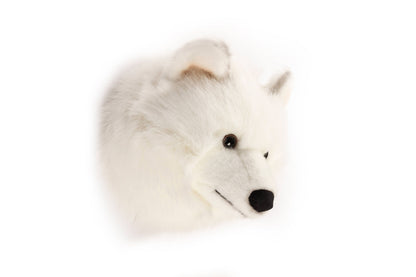 Lucy le loup blanc : déco murale - tête moyenne - Wild & Soft