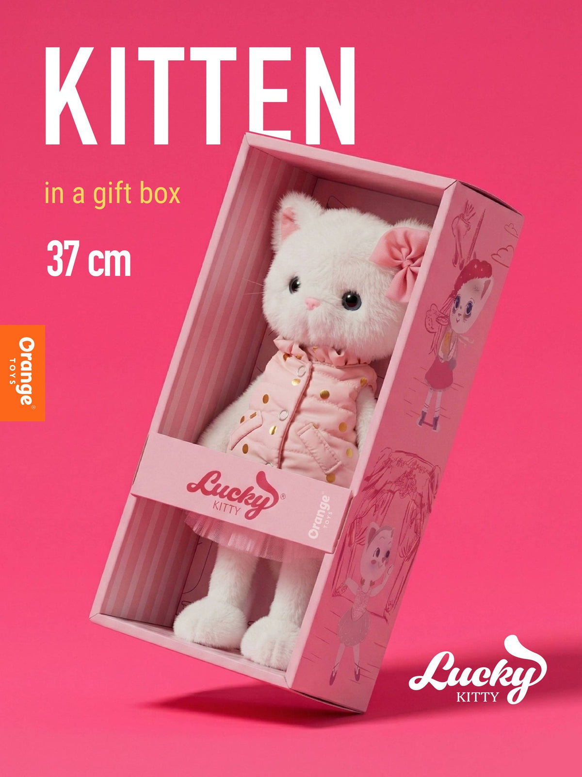 Peluche, Lucky Kitty, Lucky Sophie : Rêves poudrés 38 cm