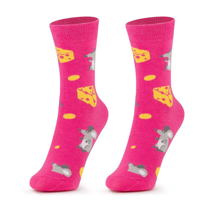 Kindersocken Mäuse und Käse
