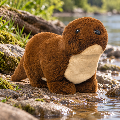 Loutre de rivière en peluche réaliste - Collection All About Nature