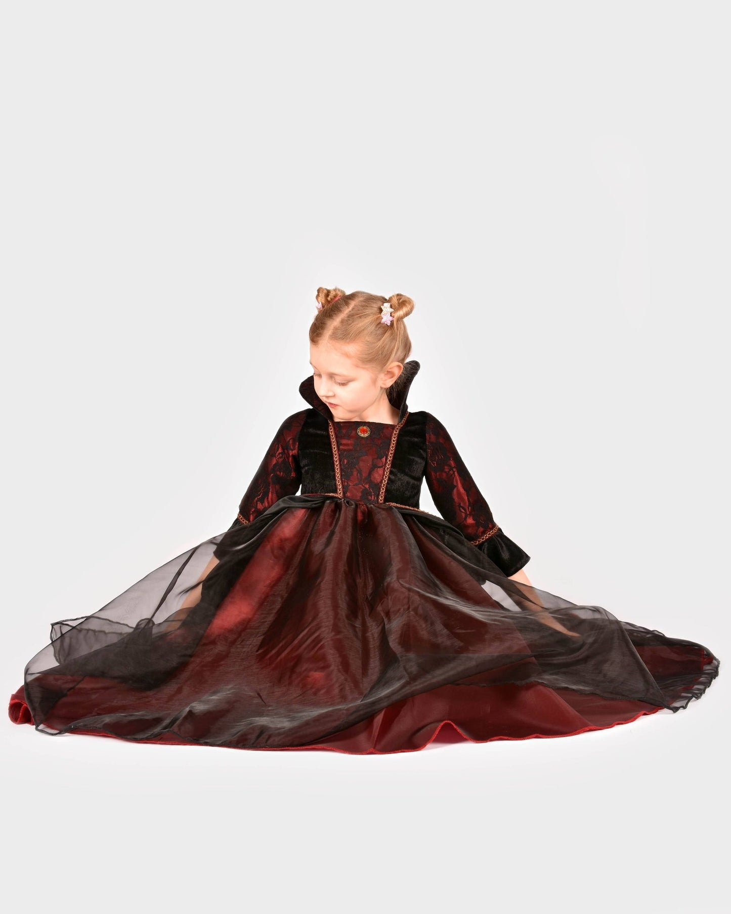 Vampir-Königin-Kleid Deluxe 110-116 cm 4-6 Jahre