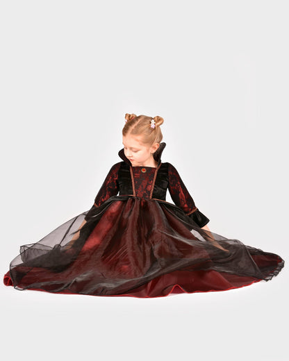 Vampir-Königin-Kleid Deluxe 110-116 cm 4-6 Jahre