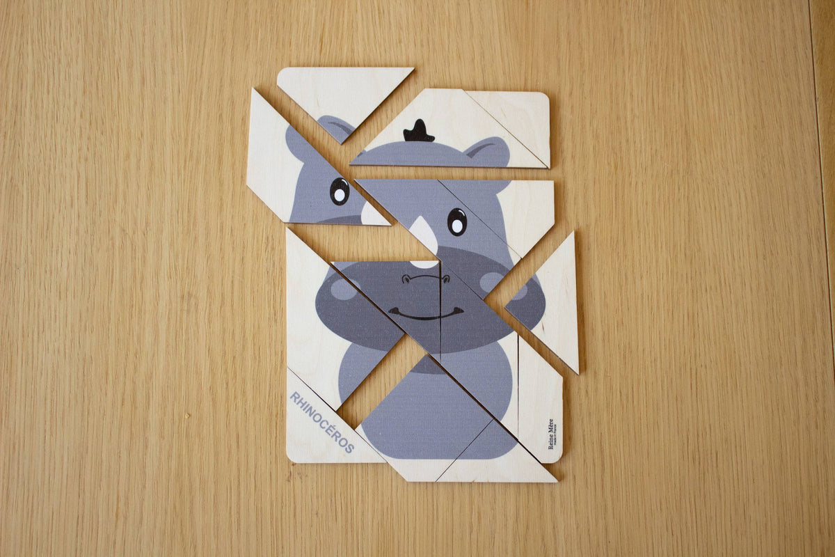 Visuel complémentaire du produit Puzzle en Bois Rhinocéros — Reine Mère (photo 3)