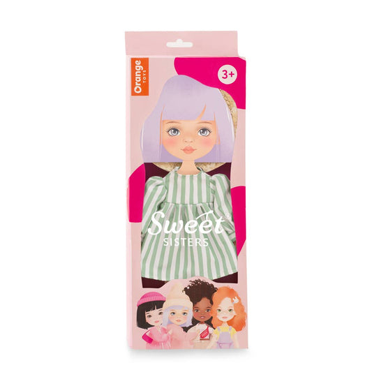 Bekleidungsset: 28 cm gestreiftes Kleid