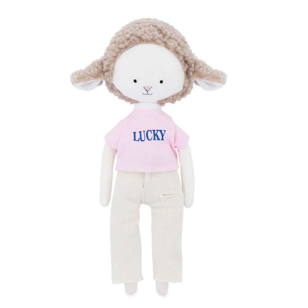 GESCHENKSET: Zoé La Sheep Plüschtier mit Jeans + Meerjungfrauenschwanz