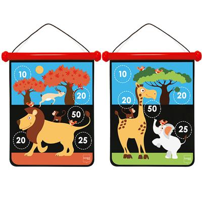 Scratch Active Play: JEU DE FLÉCHETTES MAGNÉTIQUES medium / Safari 40x31cm, imprimé en double face, en tube, 5+