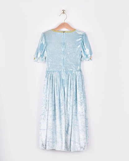 Light blue velvet princess dress 98-104 cm 2-4 years