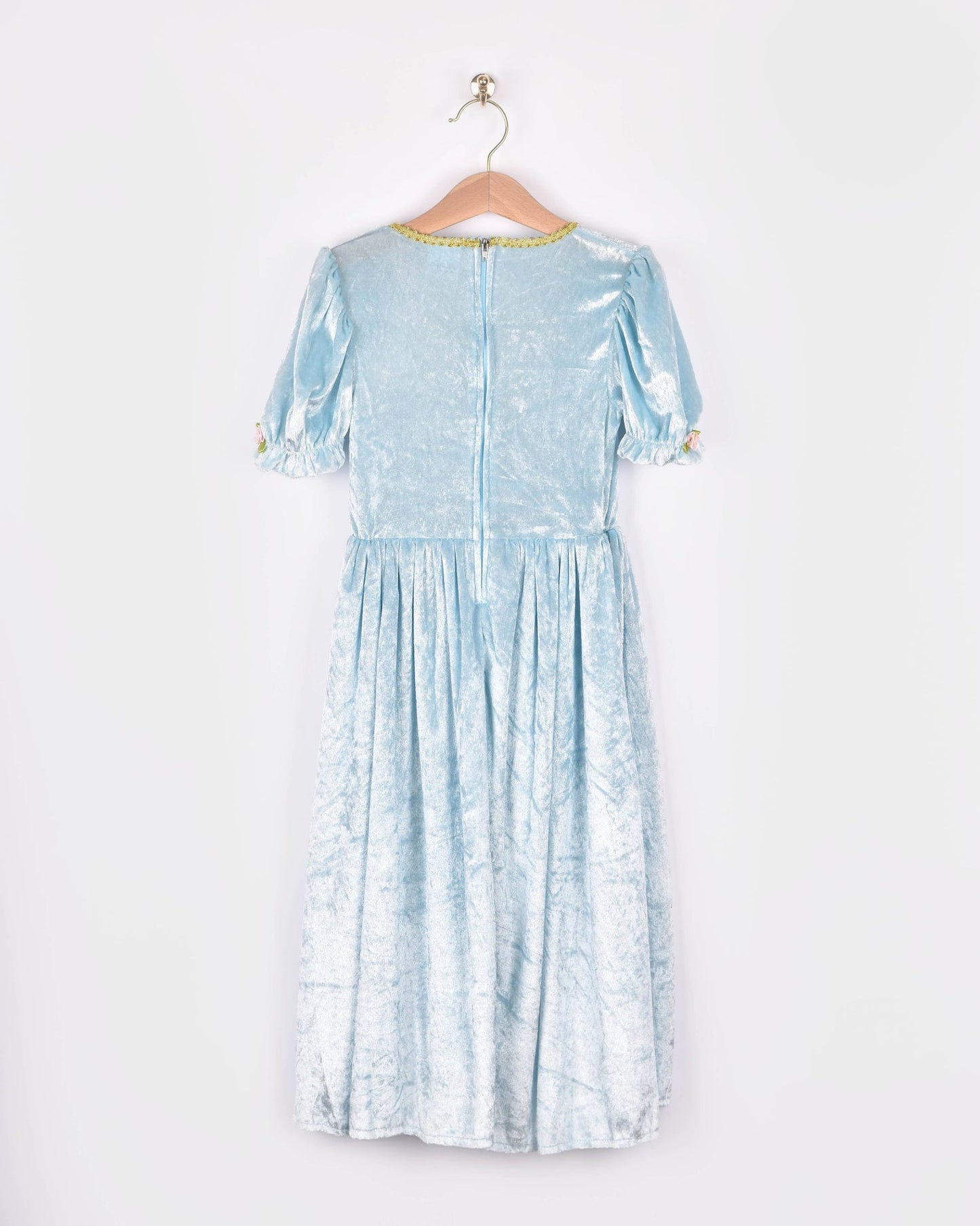 Light blue velvet princess dress size 122-128 cm 6-8 years
