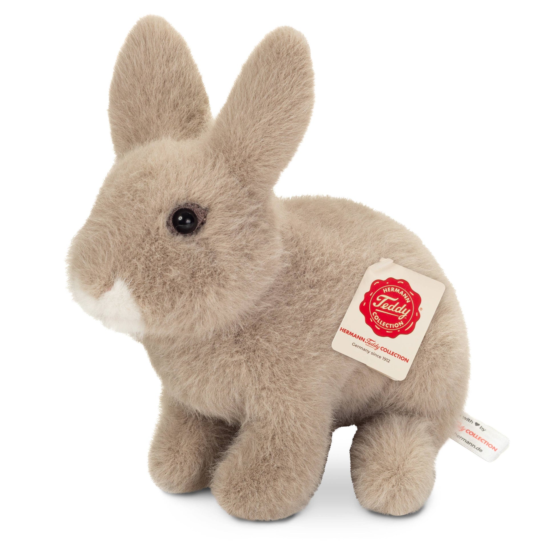 Peluche Lapin Assis Gris - Teddy Hermann
